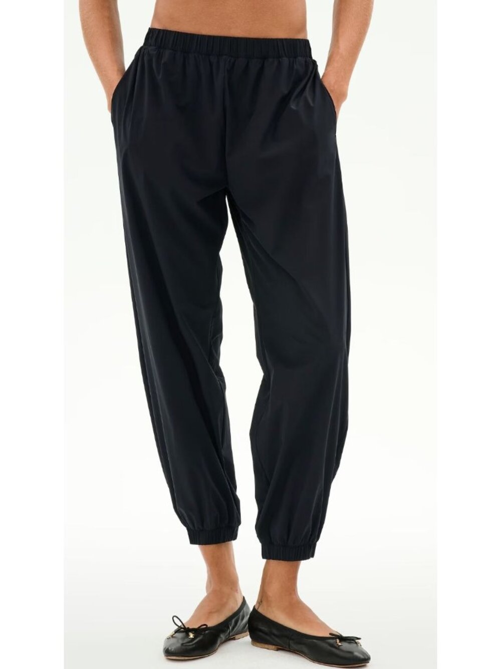 SPLITS59 Megan Woven Nylon Jogger Pants Black Size Small
